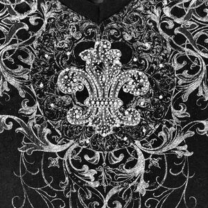 Vocal jeweled burnout tee shirt